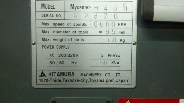 Kitamura MyCenter-H400, Machine ID: 6080